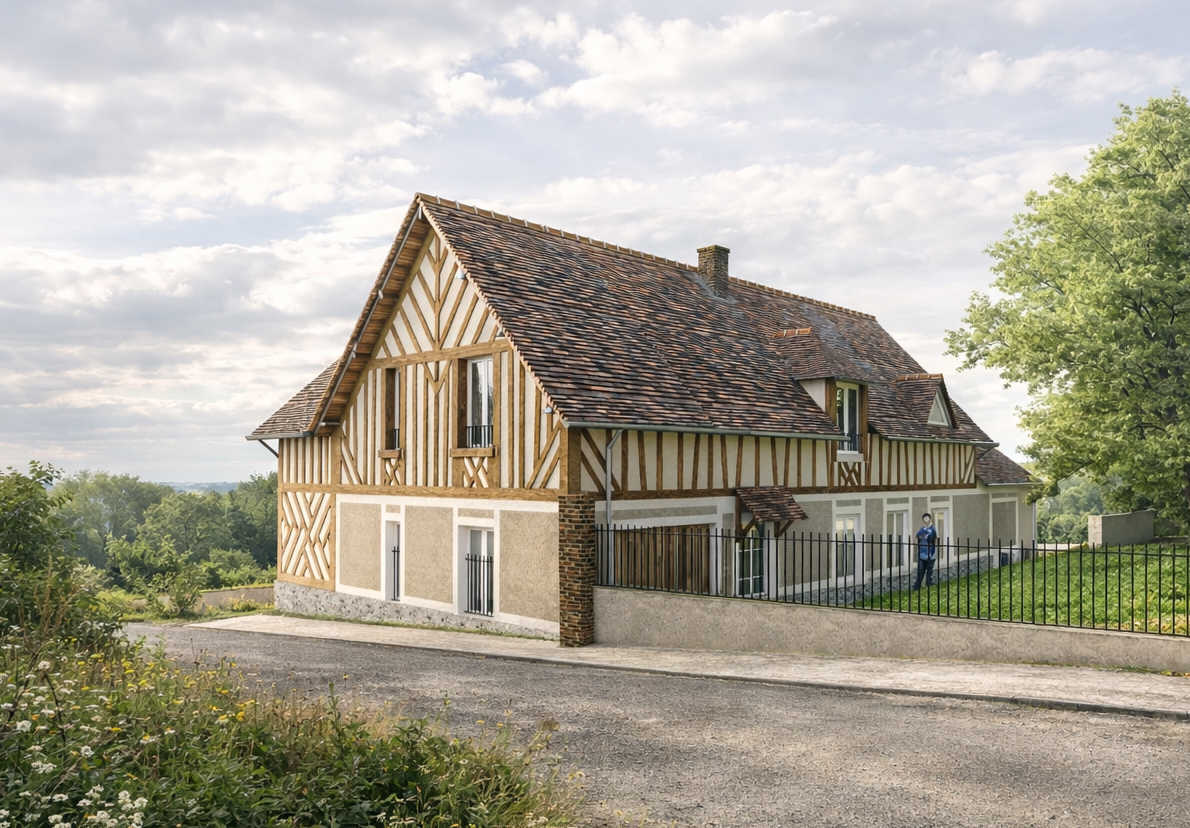 Maison à colombages rénovée dans l'Eure